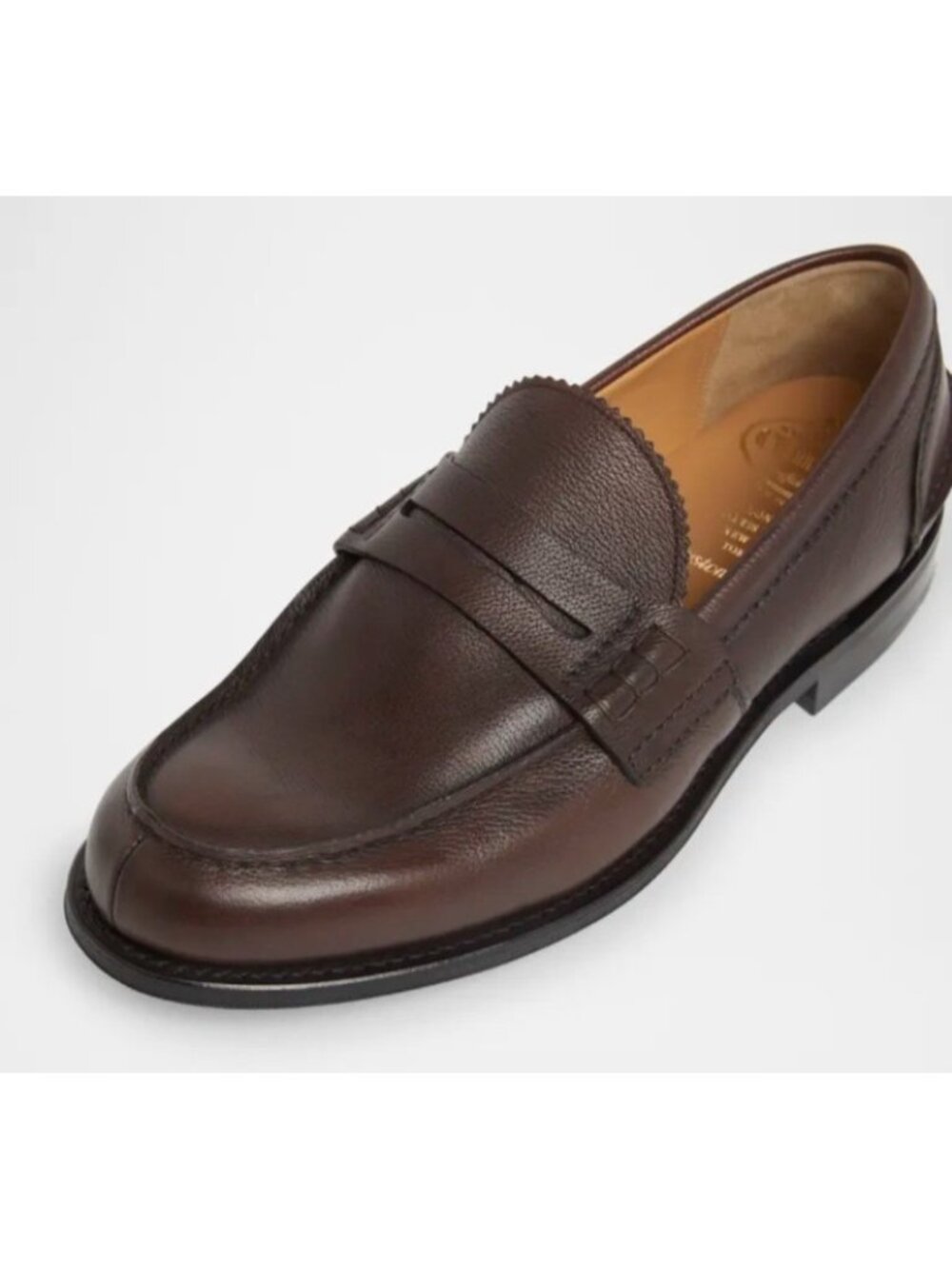 Church's Pembrey Brown Leather Penny Bit Loafers Shoes Mens UK 10 F US 11 EU 44